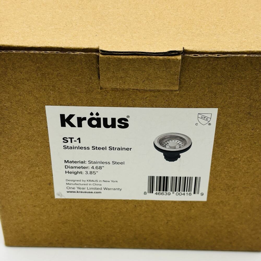 KRAUS ST-1 Stainless Steel Sink Strainer NEW IN BOX